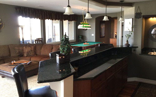 Basement remodel wetbar, second kitchn in Golden Colorado