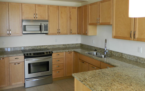 Clean updated and remodeled kitchen in apartment condo home by Mountain View Corporation in Brighton Colorado