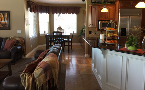 Living room, dining room, kitchen remodel by Mountain View Corporation in Denver, Colorado