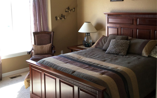 Master suite bedroom remodel, new carpet, paint and home windows by Mountain View Corporation in Arvada Colorado